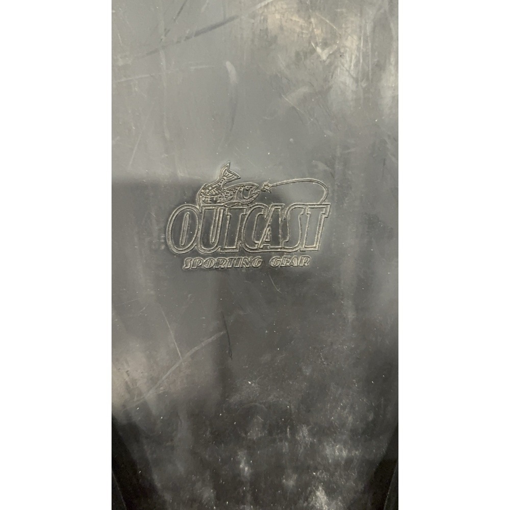 Outcast Sporting Gear Float Tube‎ Kick Fins 20"x9" Black Adjustable Straps - Picture 2 of 5
